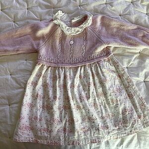 Dr Kid pink flannel sweater dress